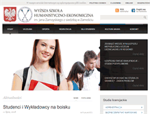 Tablet Screenshot of liceum.wszh-e.edu.pl